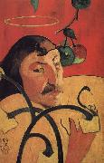 Paul Gauguin With yellow halo of self-portraits oil on canvas